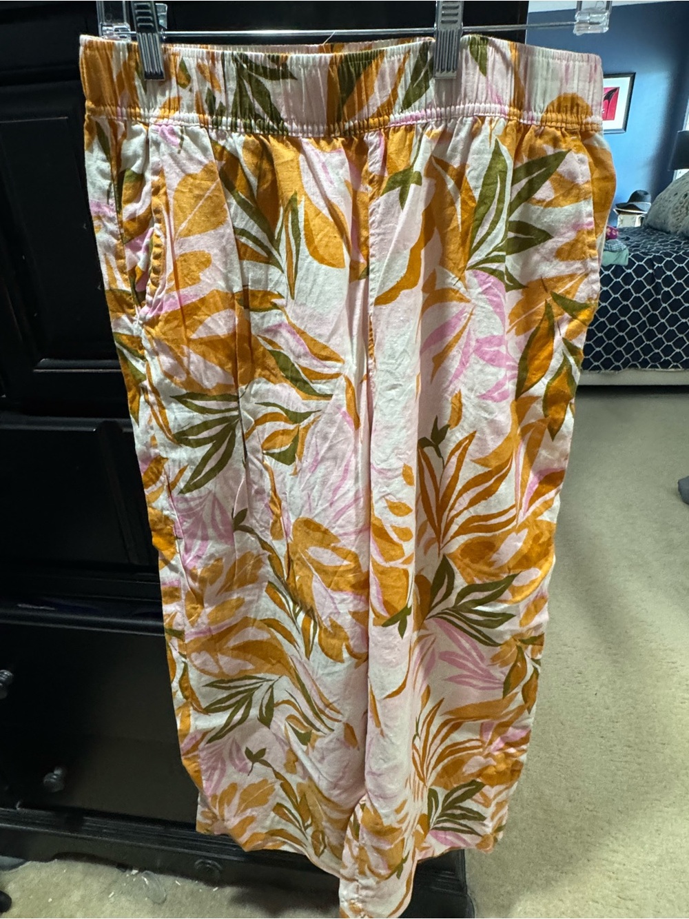 C&C California Pink, Mustard & Olive Tropical Linen pants